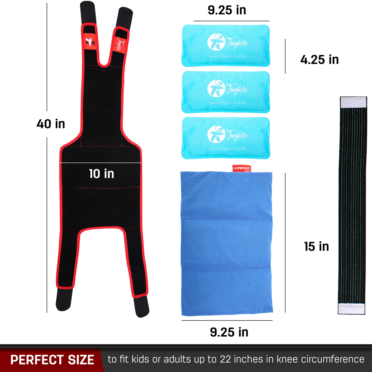 4 in 1 Knee Ice Pack Wrap, Recovery Therapy Hot and Cold Pack