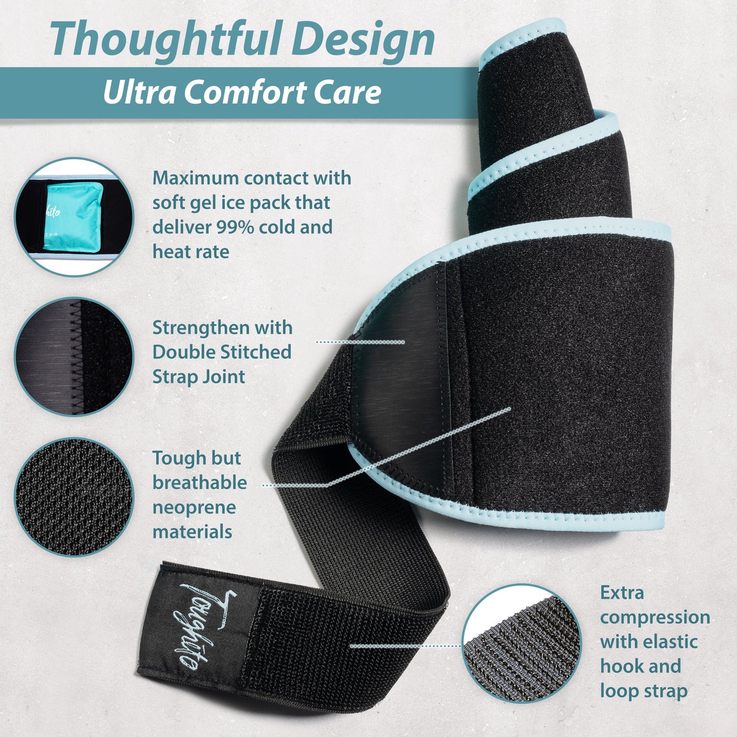 Multi-Purpose Ice Pack Wrap-Ice Pack for Wrist and Hand, Face and Head, Neck, Knee and Ankle